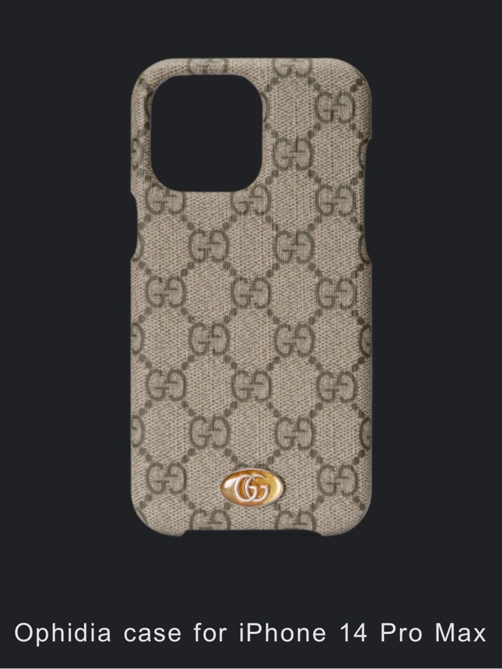 Gucci Ophidia Beige & Brown GG Logo iPhone Case